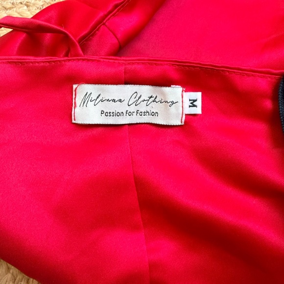 Red Bow Bustier Top - Picture 3 of 3